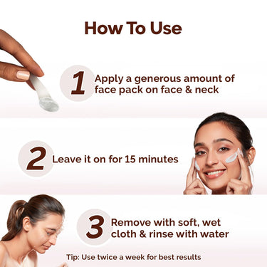 Mamaearth Rice Dewy Bright Face Pack with Rice Water & Niacinamide For Glass Skin 200g | DIY-like Texture | Gives Glass-Like Glow |Instant Brightness | Gel Cream Face Mask |Free From Harmful Chemicals